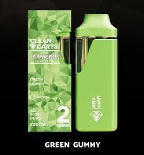 Clean Carts Disposable Green Gummy